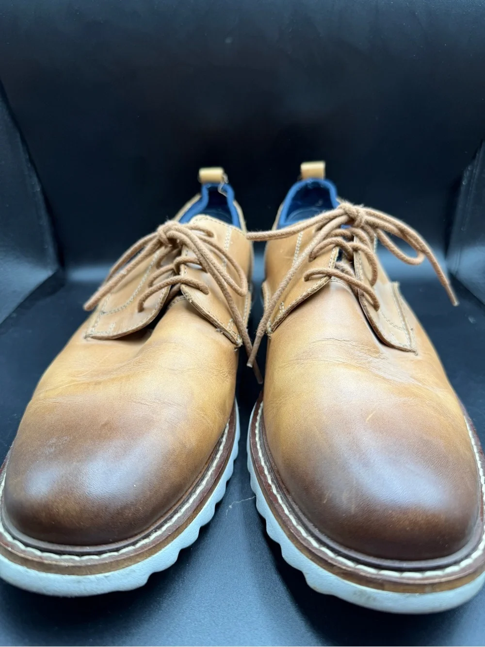 J. Murphy Men's Casual Lace-Up Leather Shoes - Tan